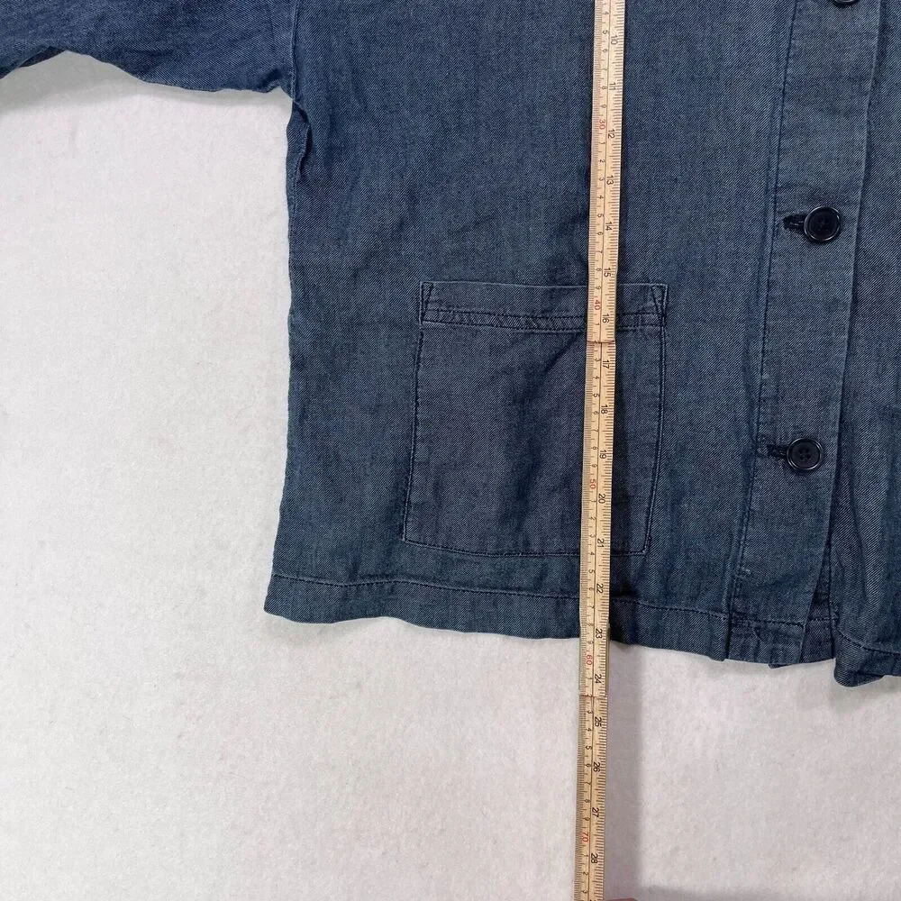 Eileen Fisher Indigo Jean Jacket - Picture 8 of 11